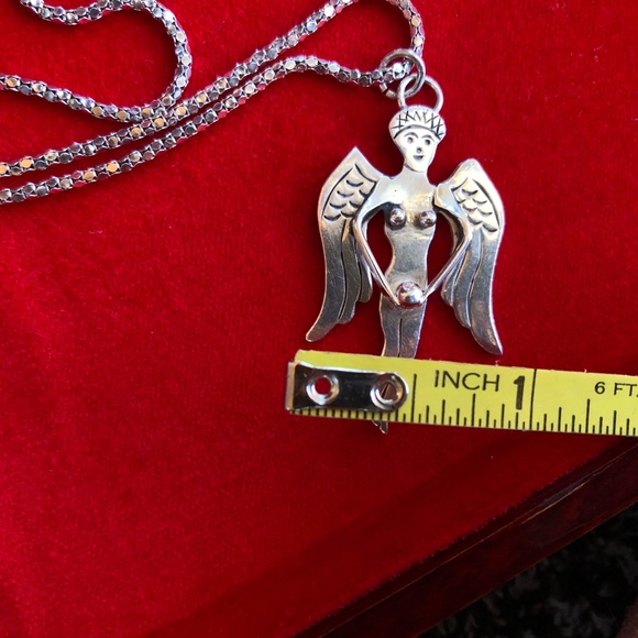 Guardian Mother Angel Pendant - One of a kind - Artisan Piece made of SS - Picture 7 of 7